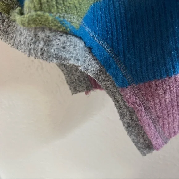 Free People Susie Sweater gray with colorful side panels - Picture 7 of 10